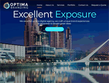 Tablet Screenshot of optimabranding.com